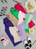 ست تاپ شلوار قلبی🩷💜💚🤎