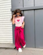 ست تاپ شلوار قلبی🩷💜💚🤎 - تصویر 2