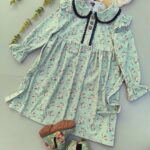 سارافون دخترانه گلگلی یقه بِ‌بِ💚