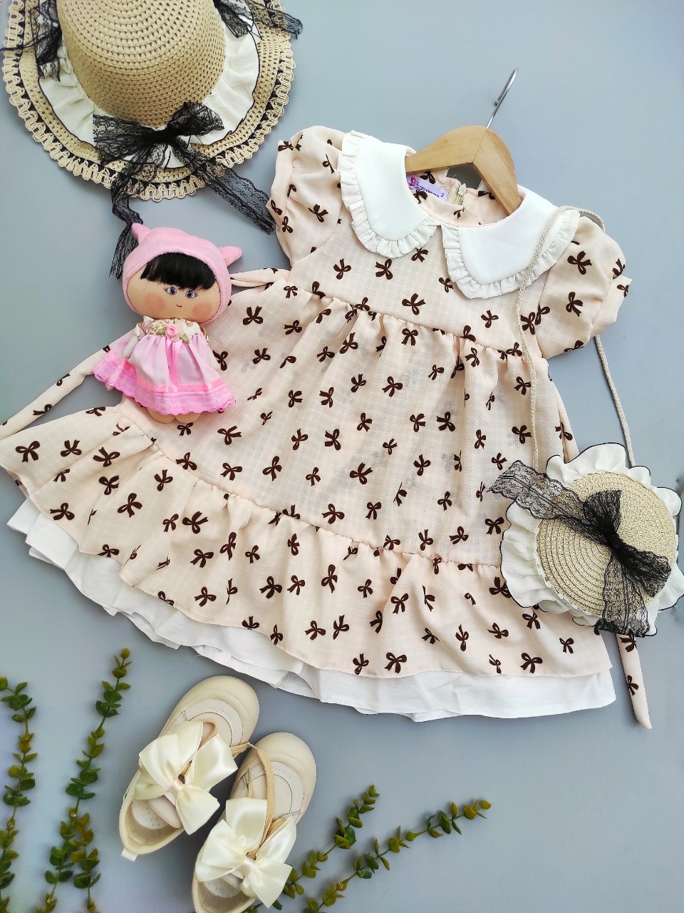 پیراهن پاپیونی دخترانه تابستونی 🎀