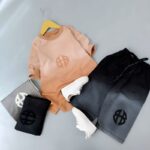 ست تیشرت شلوارک پیستوله بالنسیاگا🤍🤎🖤 - تصویر 5