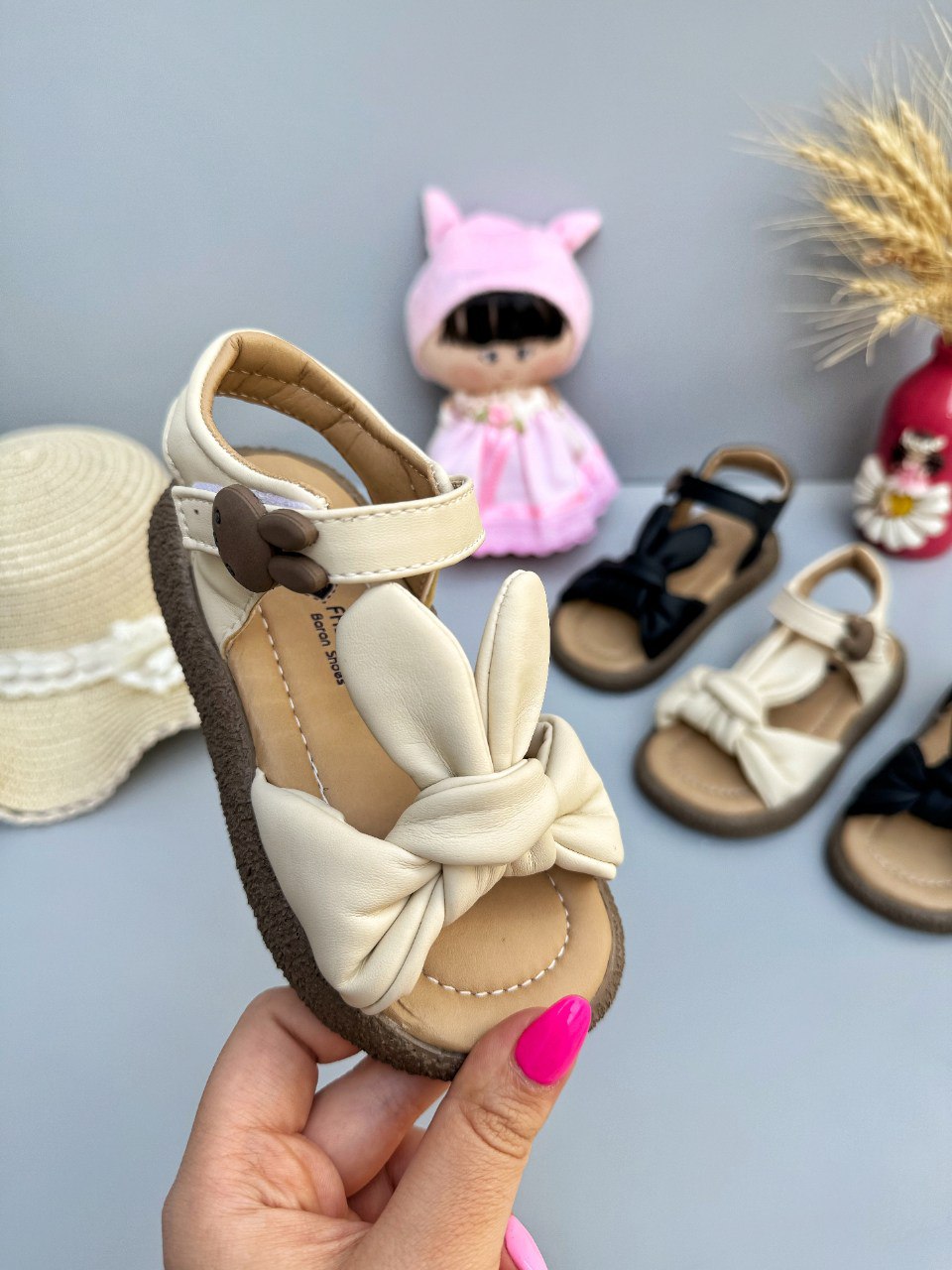 صندل فانتزی دخترانه خرگوشی🐰🖤🤎