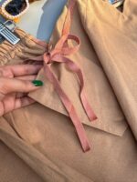 ست کراپ و شلوار دخترانه پاپیونی🎀💚🤎 - تصویر 5