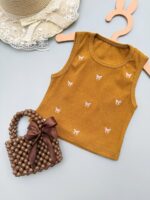 کراپ کبریتی پاپیونی دخترانه🎀🤍🩷💚🖤🤎 - تصویر 6