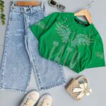 کراپ دخترونه نگین‌دار فرشته💚